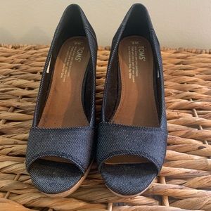Tom’s Denim Wedge Sandal